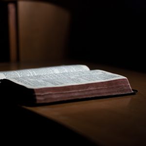 open book on top of desk